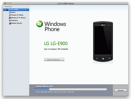 Windows Phone 7 Connector for Mac