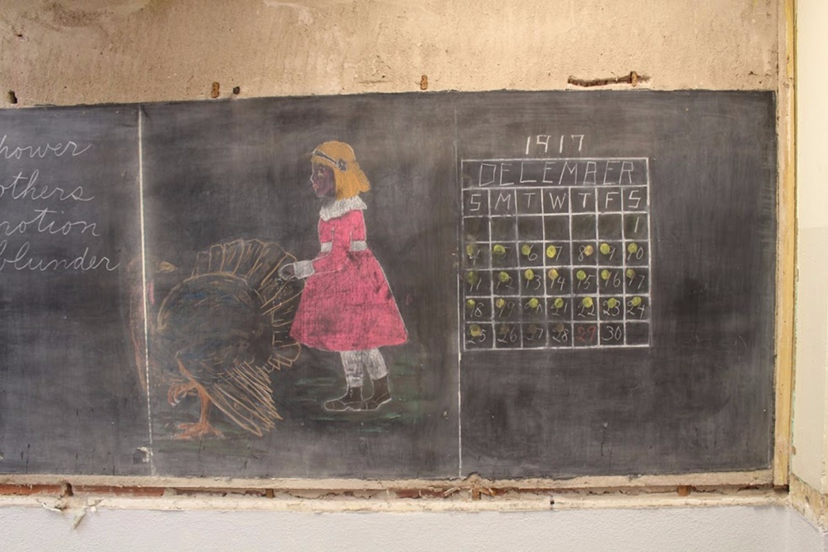 100yearold blackboard drawings found in Oklahoma school Boing Boing
