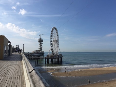 view at the beginning of De Pier in Sheveningen, one of the eight districts of The Hague