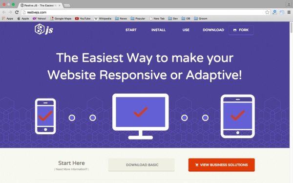 best libraries and tools for responsive web  restivejs