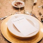 Elegant Place setting with handwritten Menus in Toronto Wedding