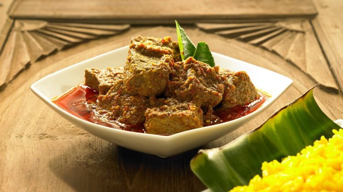 Sapi rendang padang lebaran makanan asli enak khas daging empuk