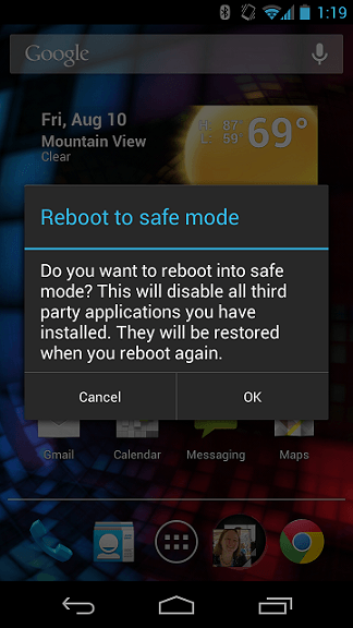 safe mode boot