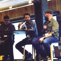 David, Bob, and Jimmy during their live show