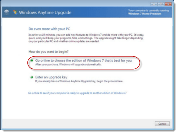 How to Upgrade from Windows 7 to Windows 7 Professional