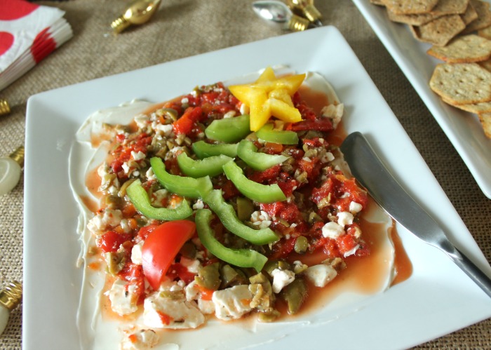 Layered Holiday Spread- 5 Ingredients! OneKriegerChick.com