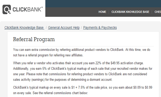 Clickbank referral program