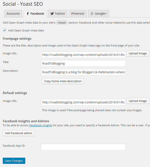 Facebook Open Graph Meta Data