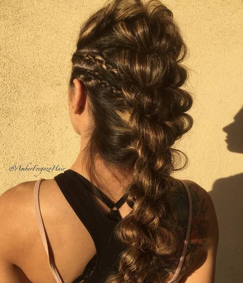 looped mohawk braid