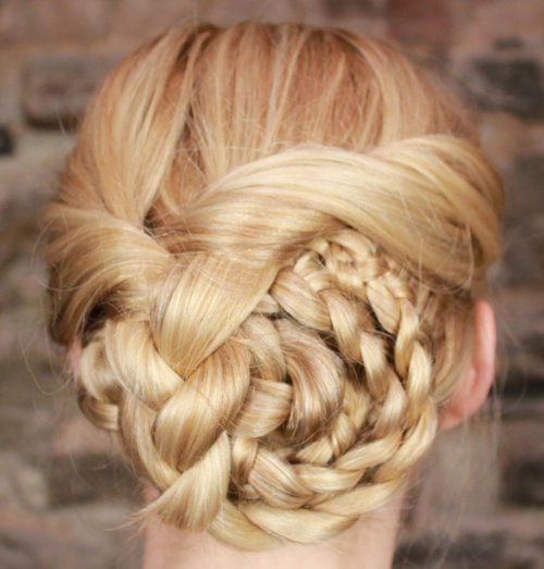 seashell braided updo