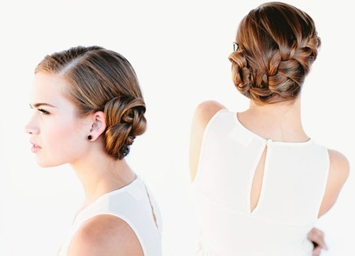 braided bun elegant updo