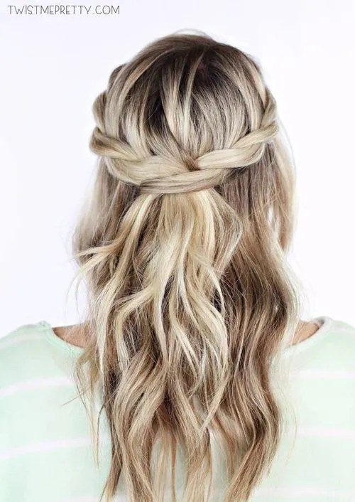 twisted half updo