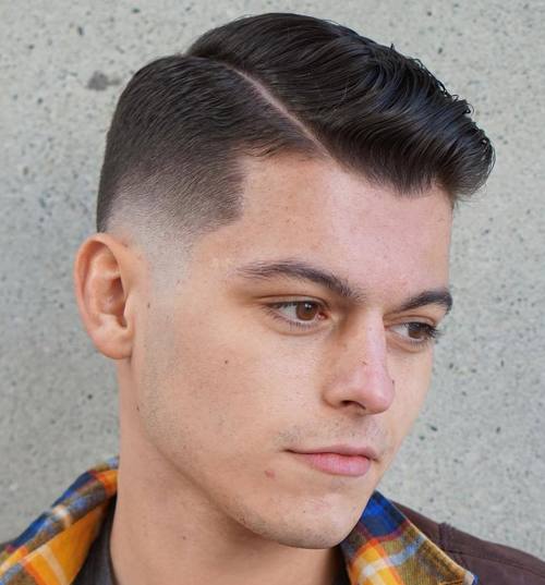 side part taper fade