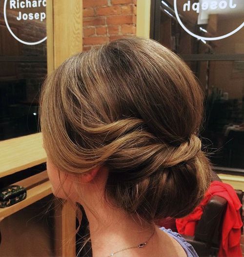 loose chignon with a twist