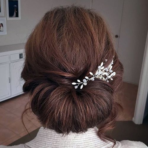 chignon with a bouffant