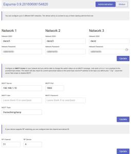ESPurna administration page