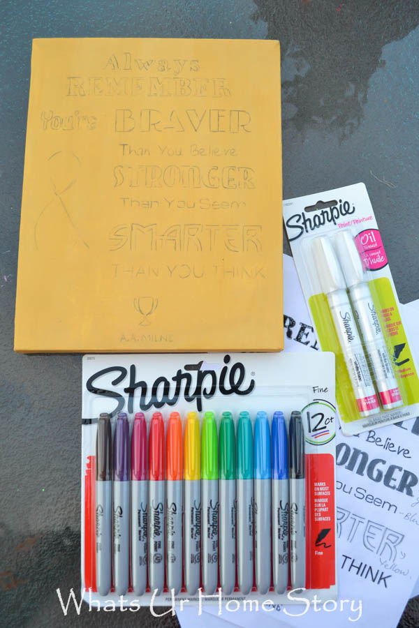 DIY Sharpie Canvas Art Whats Ur Home Story