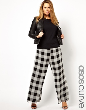 ASOS CURVE Exclusive Check Pant. Image from ASOS.com.