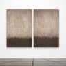 large diptych light and dark gray contemporary art acrylic painting