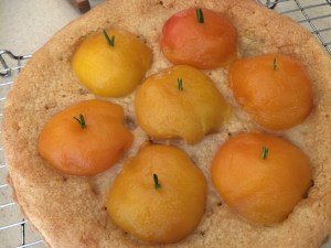 Peach and rosemary tart