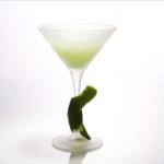 This "Key Lime Pie" cocktail recipe calls for grilled pineapple infused Clique Vodka!