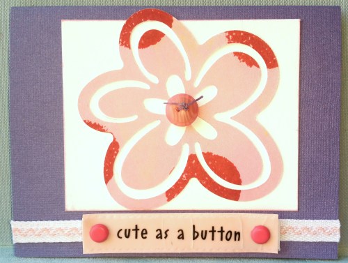 Cute As A Button Card