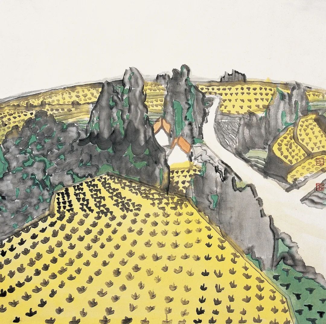 阳光下_大写意绘画展_周士钢