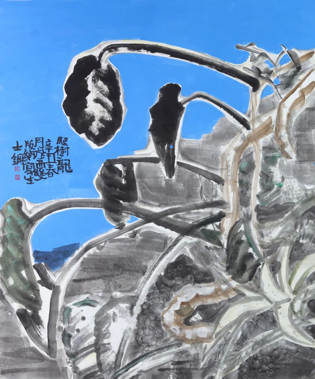 阳光下_大写意绘画展_周士钢