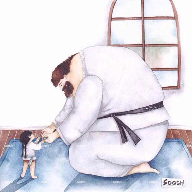 温馨的父爱插画集_乌克兰女艺术家_Snezhana Soosh