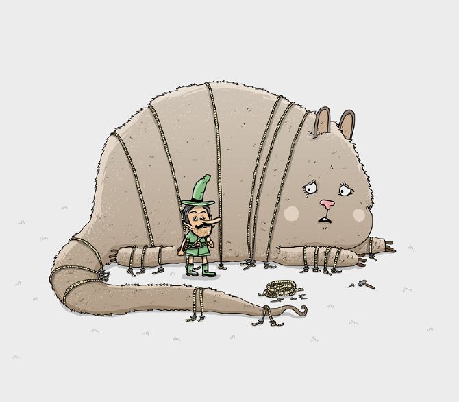 谷歌办公室悬挂的海报_俄罗斯插画师_Ilya Kazakov