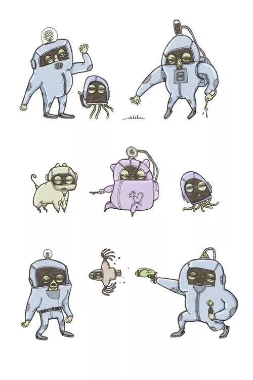 谷歌办公室悬挂的海报_俄罗斯插画师_Ilya Kazakov