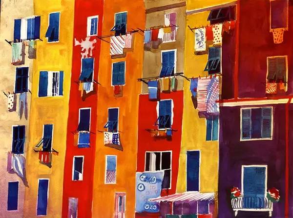 唯美梦幻的建筑水彩_波兰艺术家_Maja Wronska