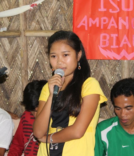 Maritess Reciting (cropped)