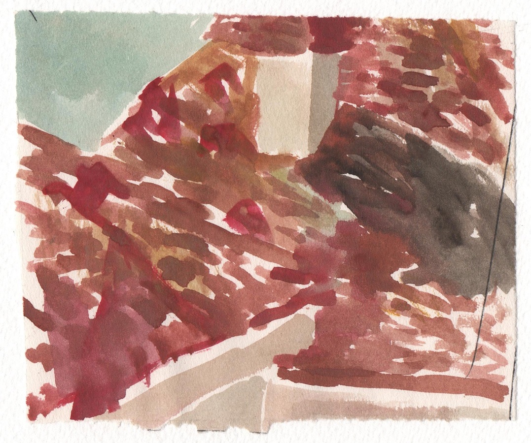 Canarian Tile. Watercolour on paper.