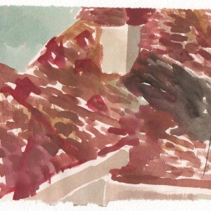 Canarian Tile. Watercolour on paper.