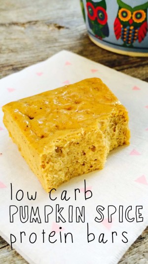Low Carb Pumpkin Spice Protein Bars | Meat Free Keto - gluten free, grain free, sugar free