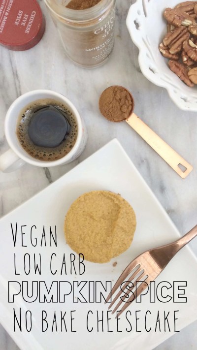 Low Carb Vegan Pumpkin Spice Cheesecake | Meat Free Keto