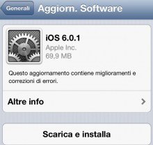 [Breaking News] iOS 6.0.1 e iOS 6.1 Beta
