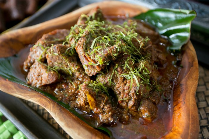 Rendang daging tanpa lengkuas