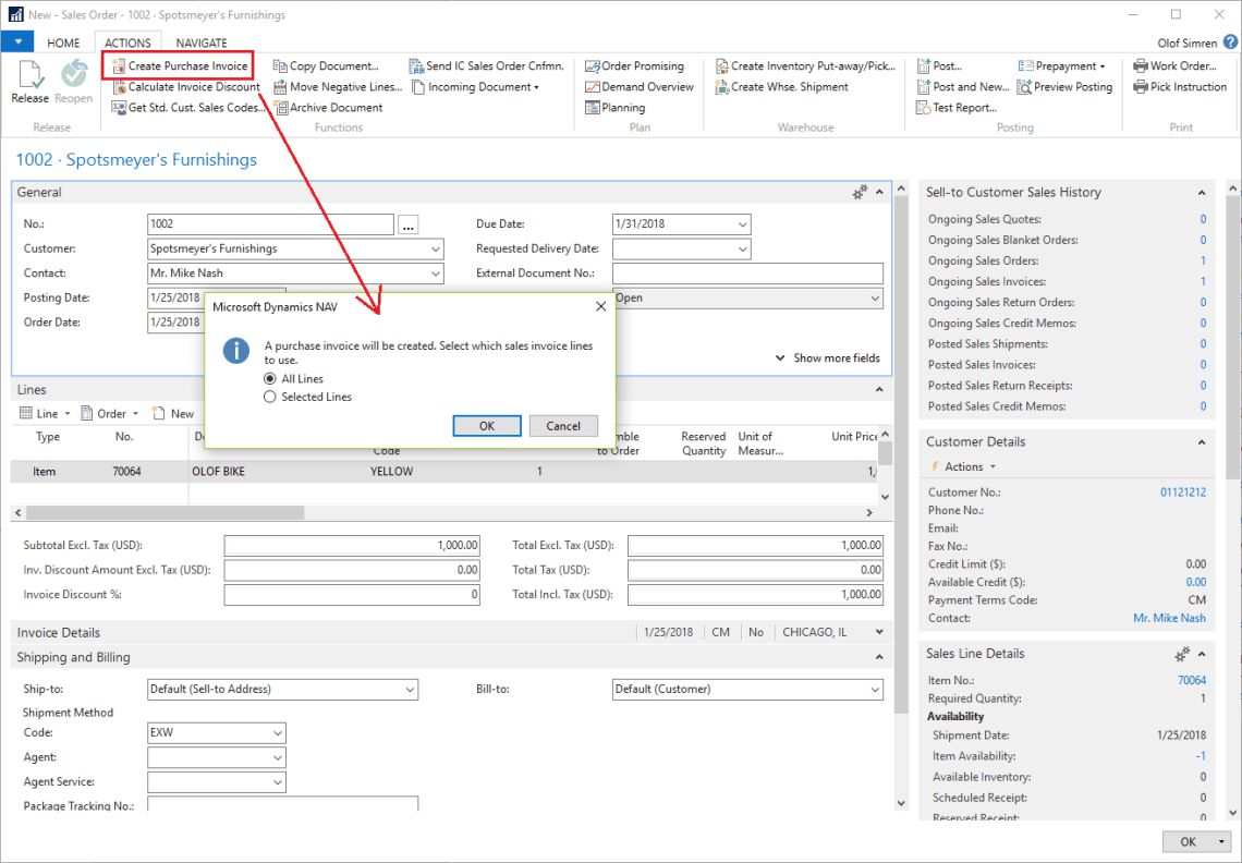 create-purchase-invoice-from-sales-order-dynamics-nav-2017