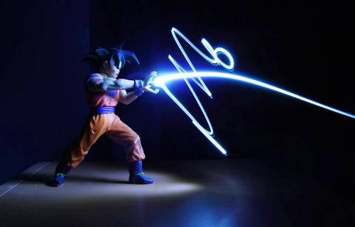 Light Painting Photography - Goku Attack