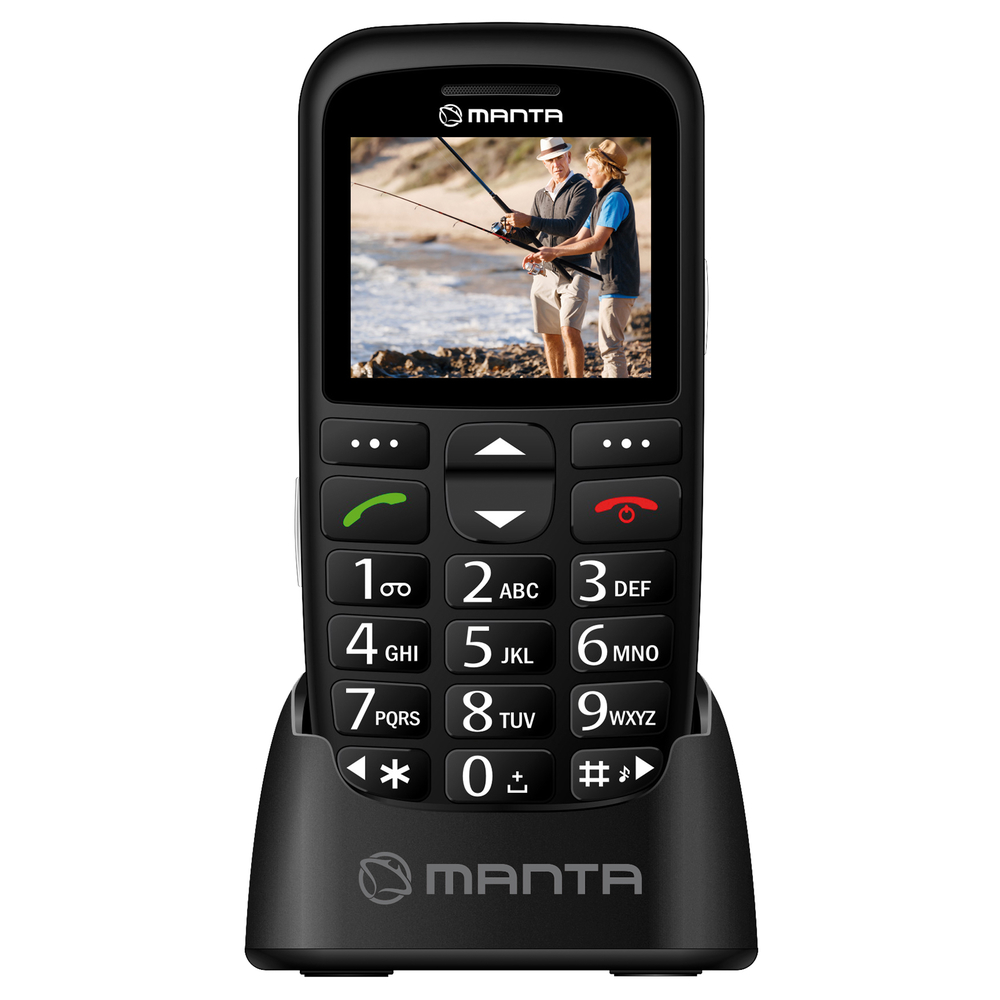 TELEFON KOMÓRKOWY MANTA TEL2202 Z BAZĄ DLA SENIORA