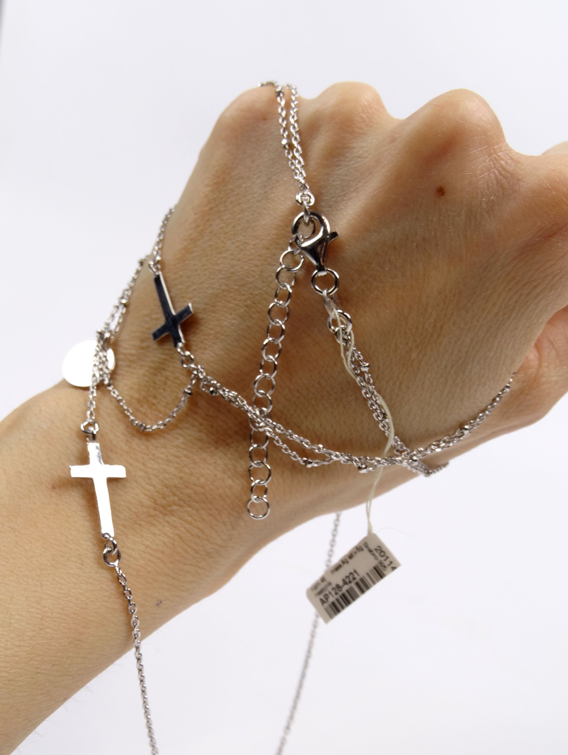 Apart komplet biżuterii kolczyki i naszyjnik srebr