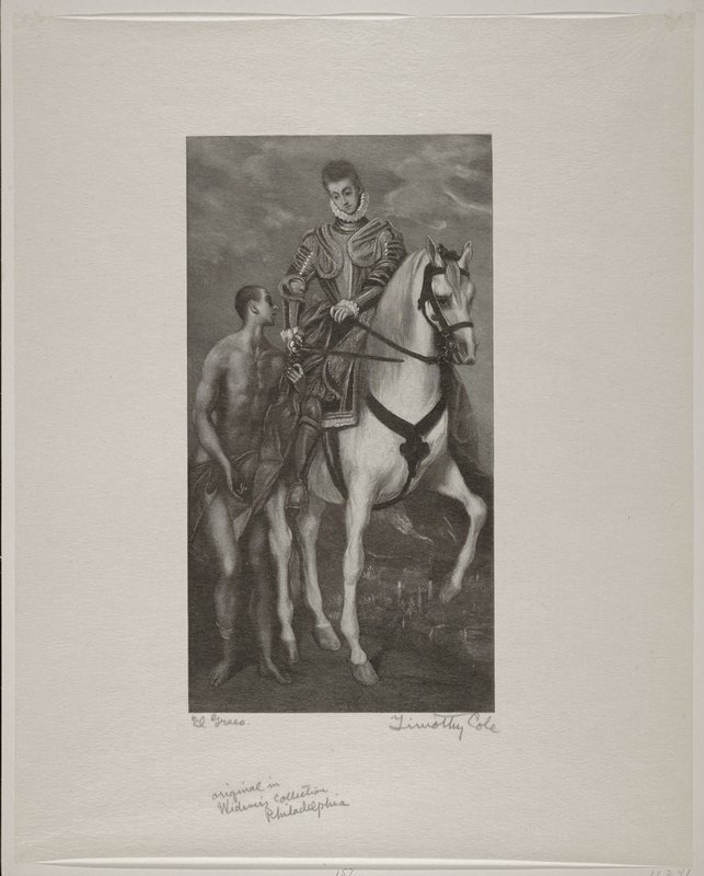 Saint Martin and the Mendicant, Timothy Cole; Artist after El Greco