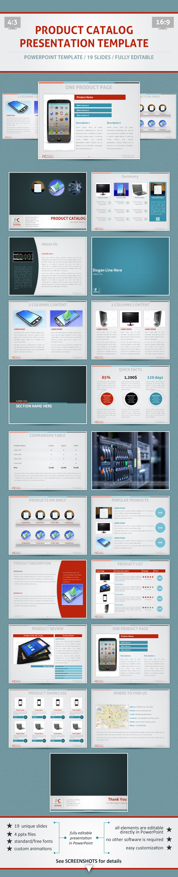 Product Catalog PowerPoint Template GraphicRiver