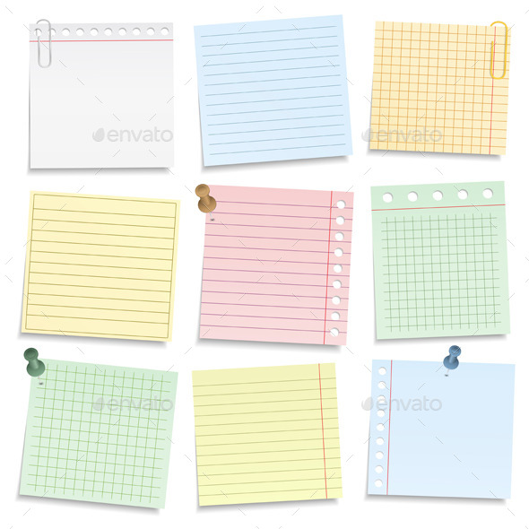 Colored Notebook Paper GraphicRiver