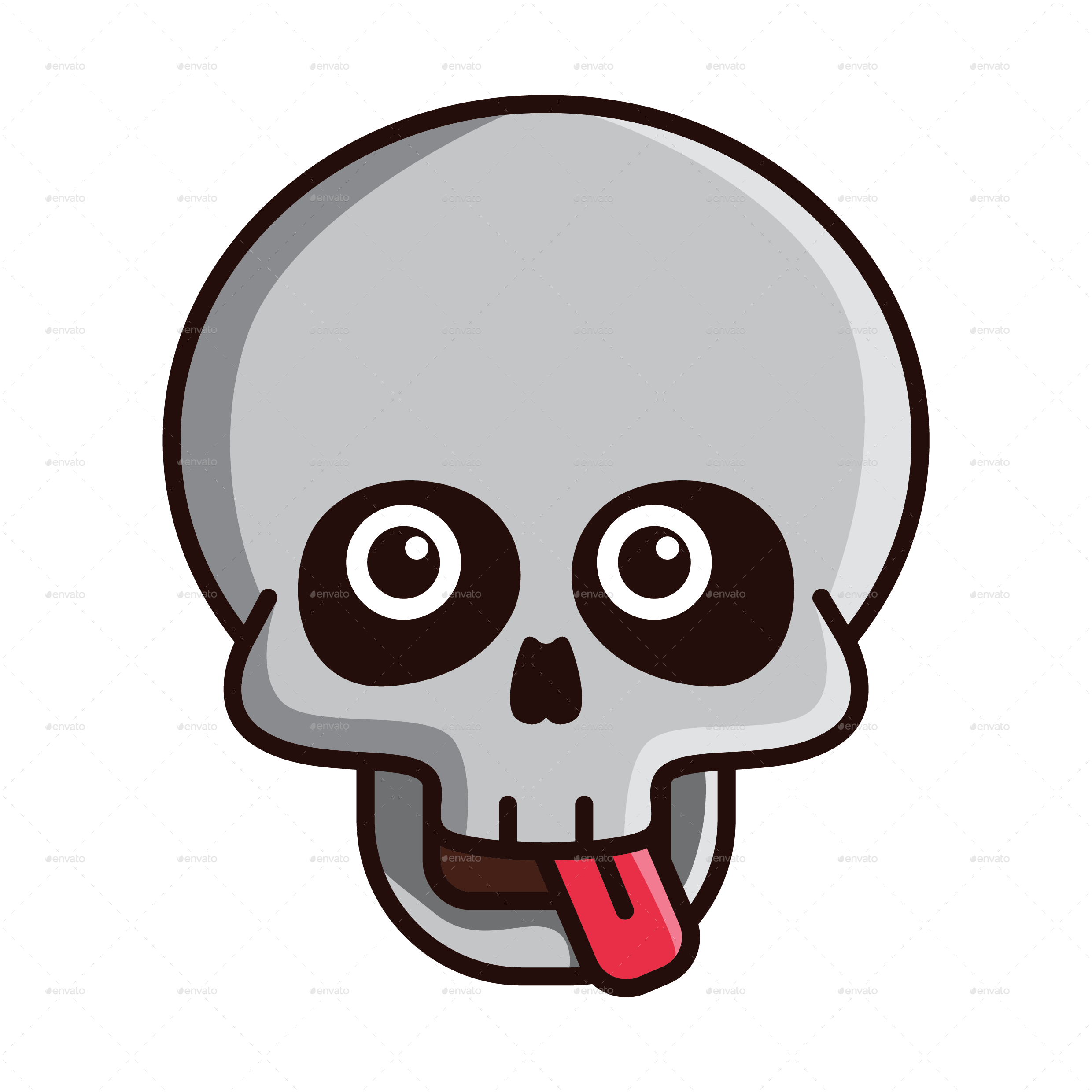 Funny Skull Emoticon by PentoolKnight GraphicRiver