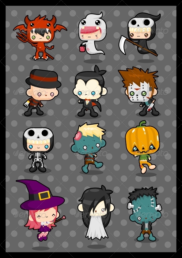 Kawaii Costume Pack Halloween GraphicRiver