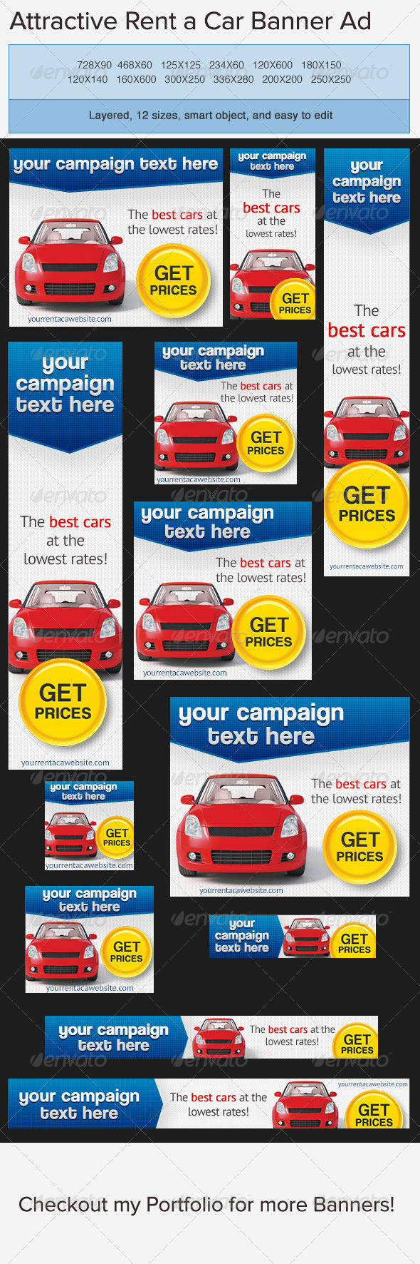 Car Rentals Banner Ad GraphicRiver