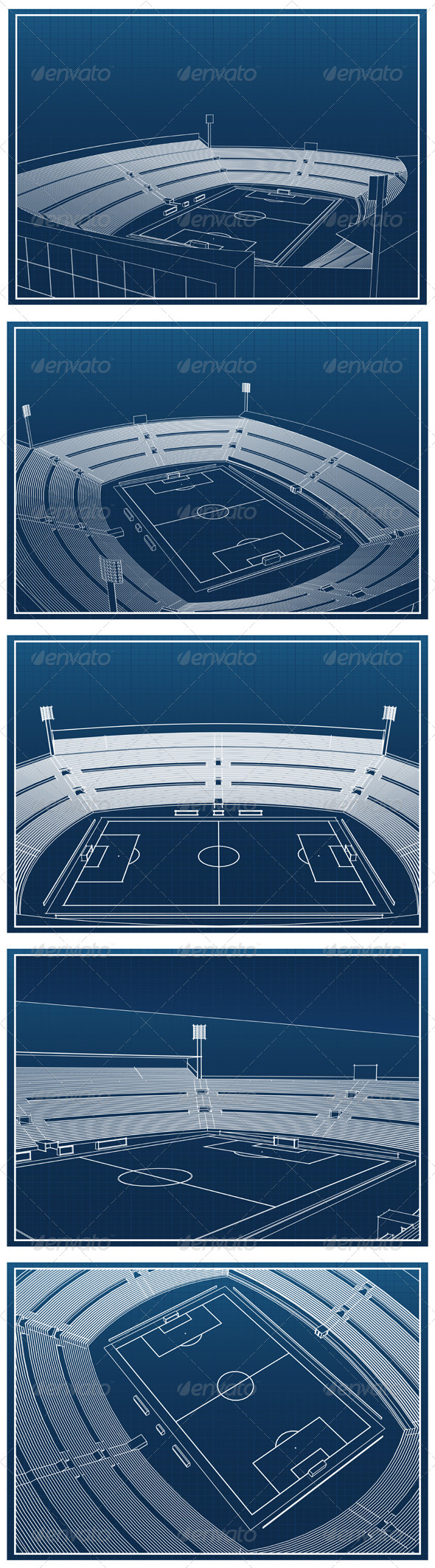 Soccer Stadium Blueprints GraphicRiver